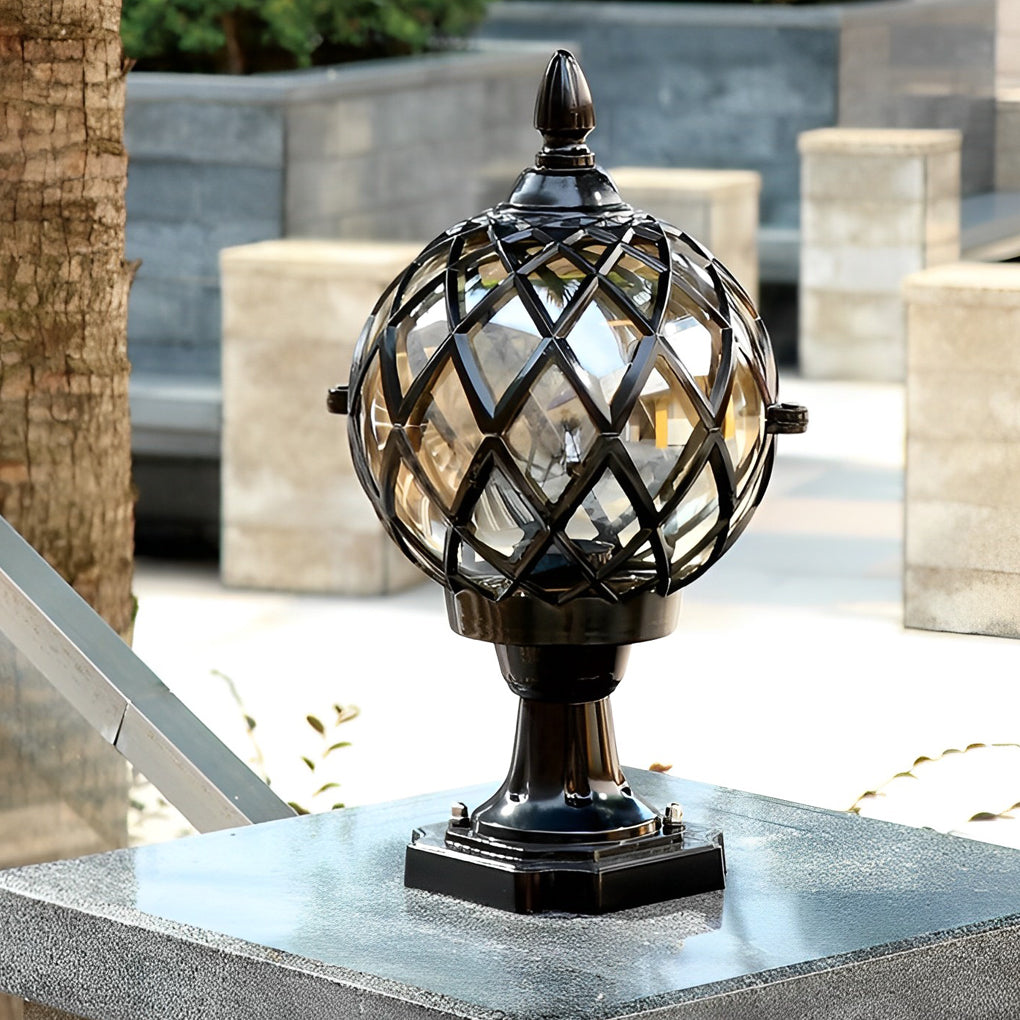Modern Glass and Aluminum Pillar Light for Home Fencing