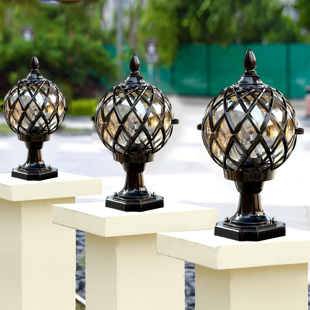 Modern Glass and Aluminum Pillar Light for Home Fencing