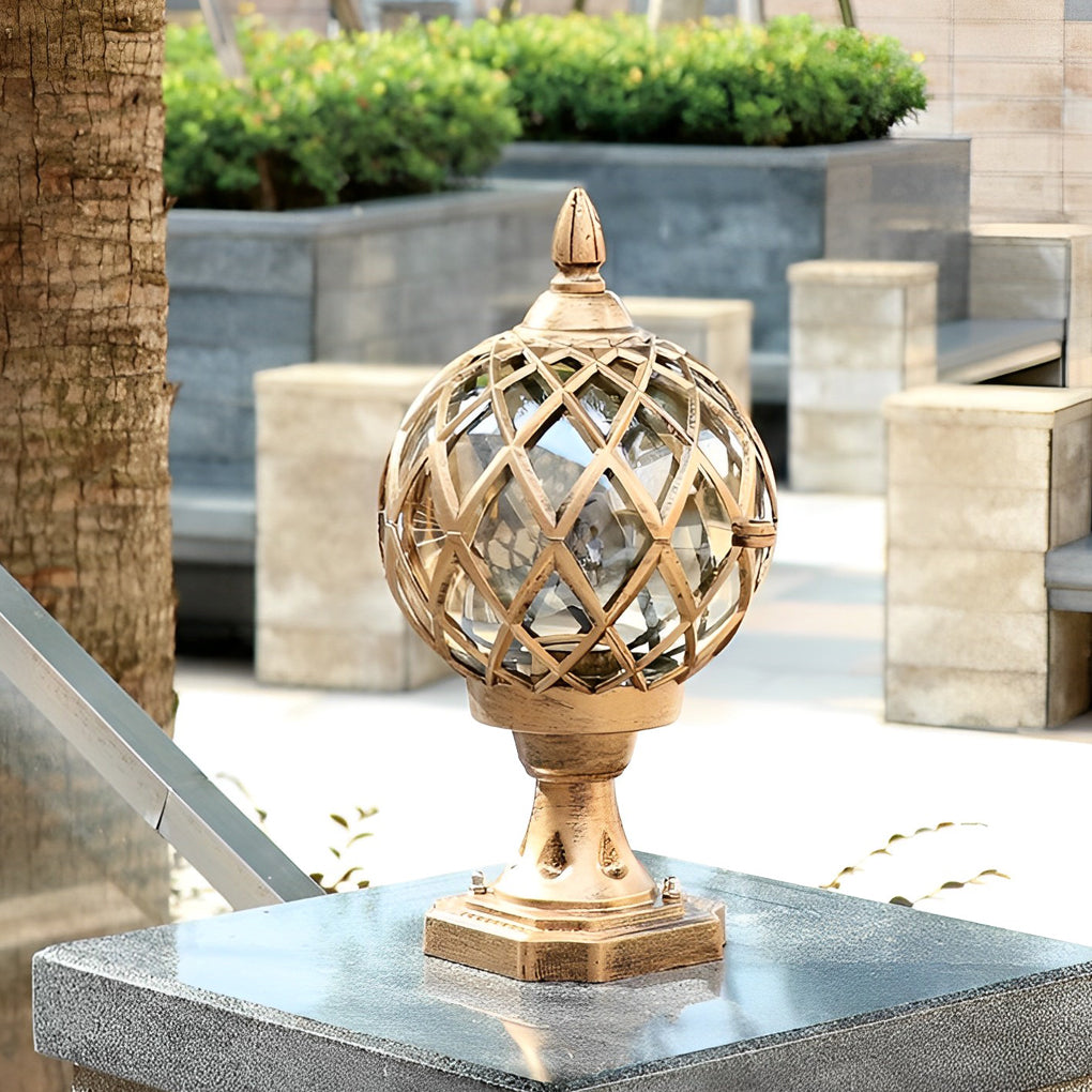 Modern Glass and Aluminum Pillar Light for Home Fencing
