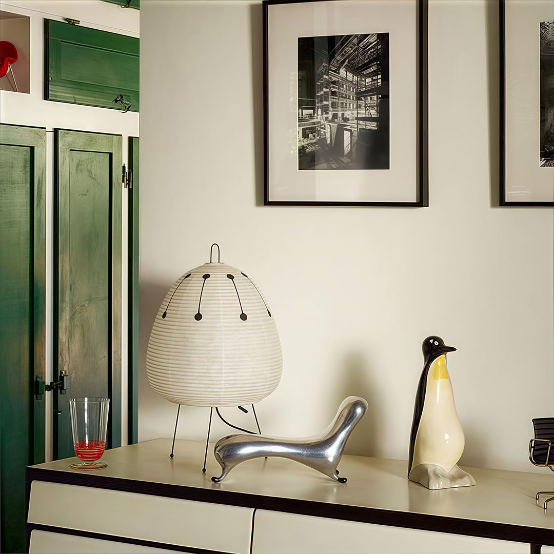 Minimalist Wabi-Sabi Rice Paper Table Lamp