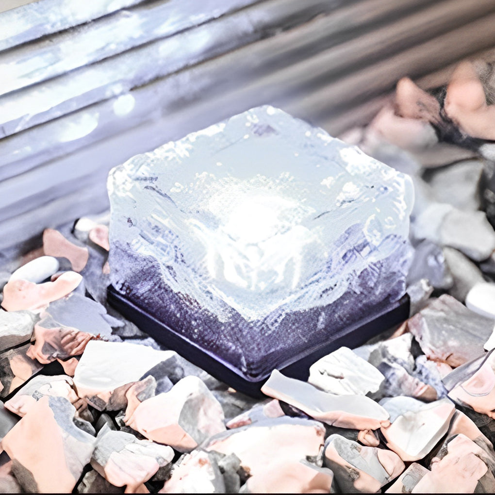Modern Solar Outdoor Ice Cube Step Lights