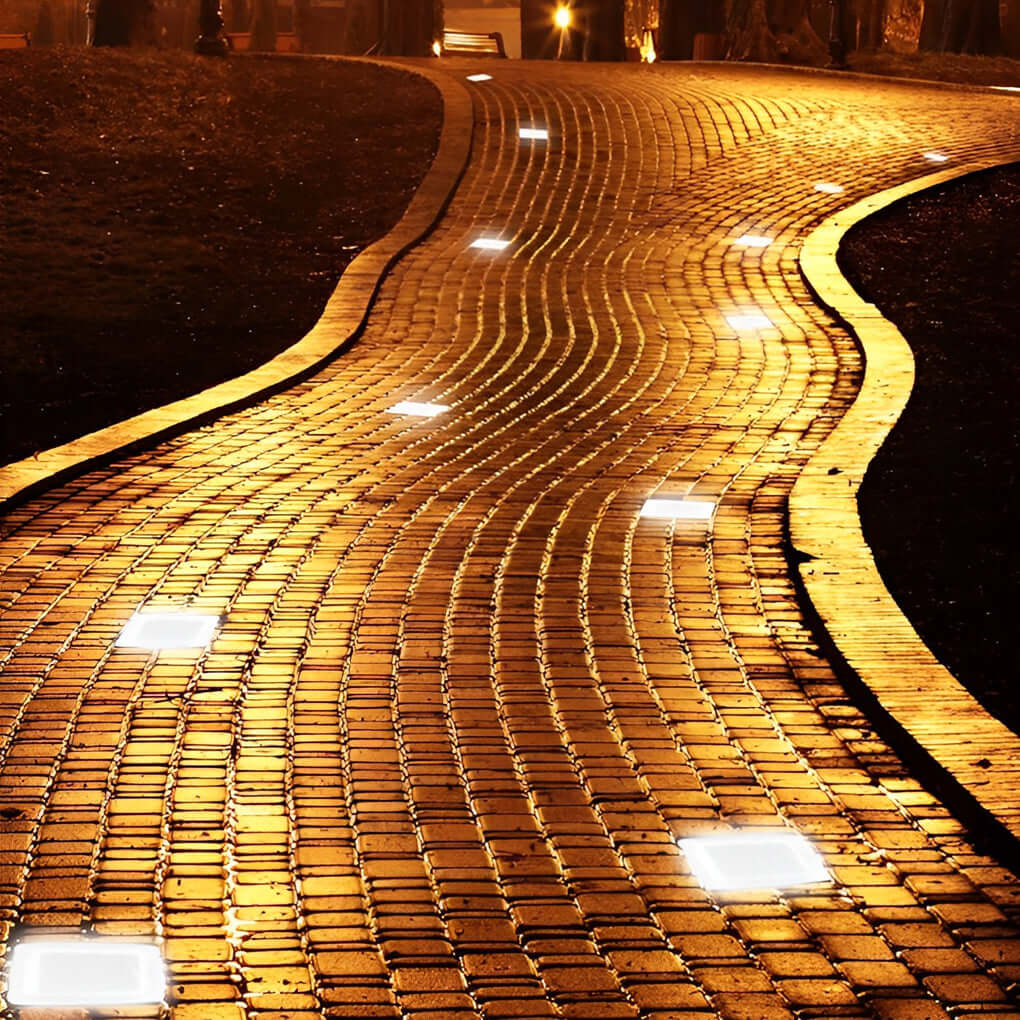 Modern Solar Outdoor Ice Cube Step Lights