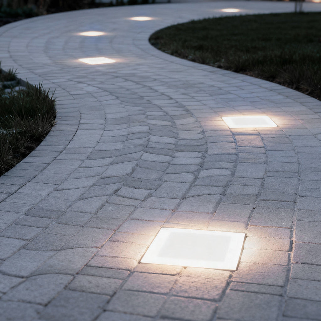 Modern Solar Outdoor Ice Cube Step Lights