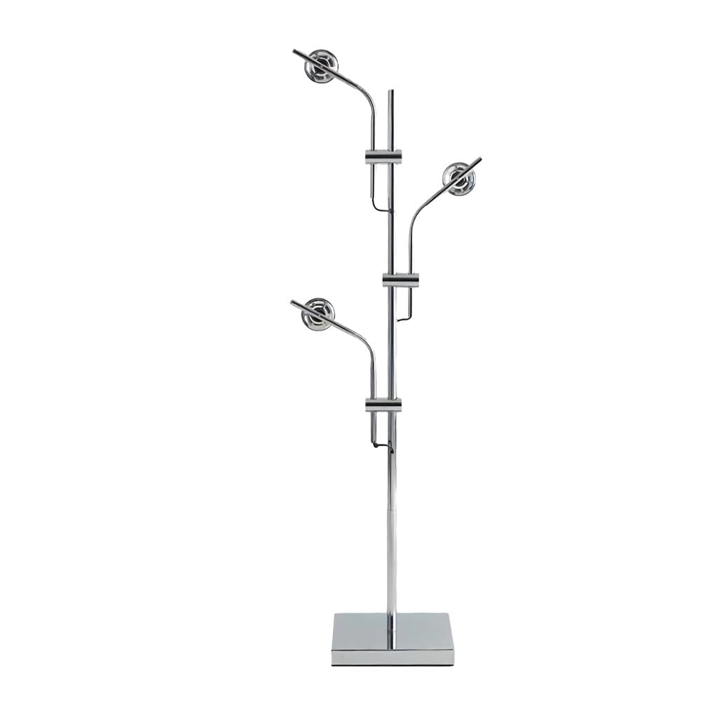 Chrome Multi-Angle Industrial Floor Lamp