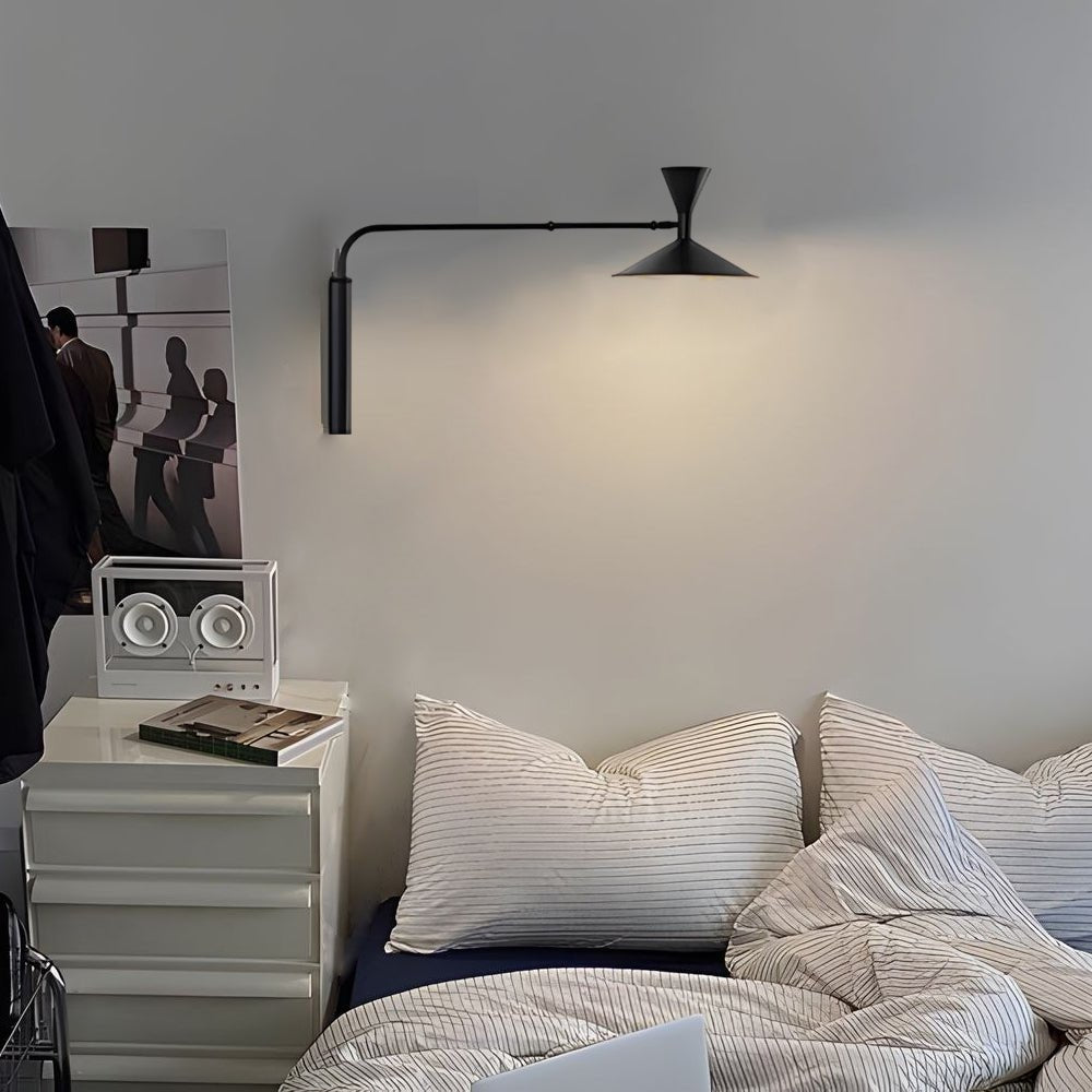Modern Double-Joint Swing Arm Wall Sconce - Adjustable Up and Down Light