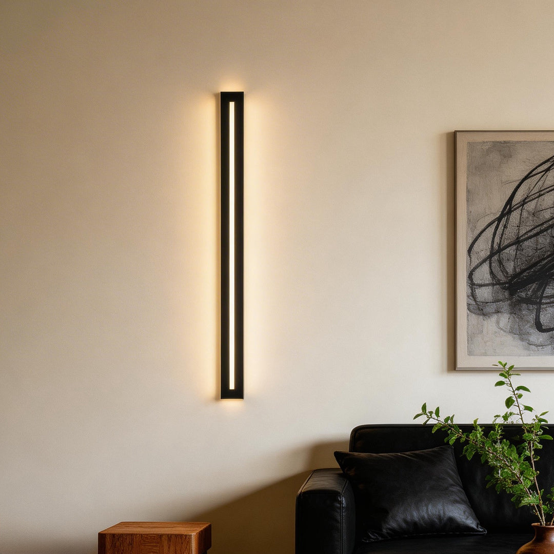 Modern Black Linear LED Wall Sconce - Premium Iron Design