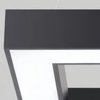 Contemporary Black LED Multi-Diamond Chandelier Ceiling Light