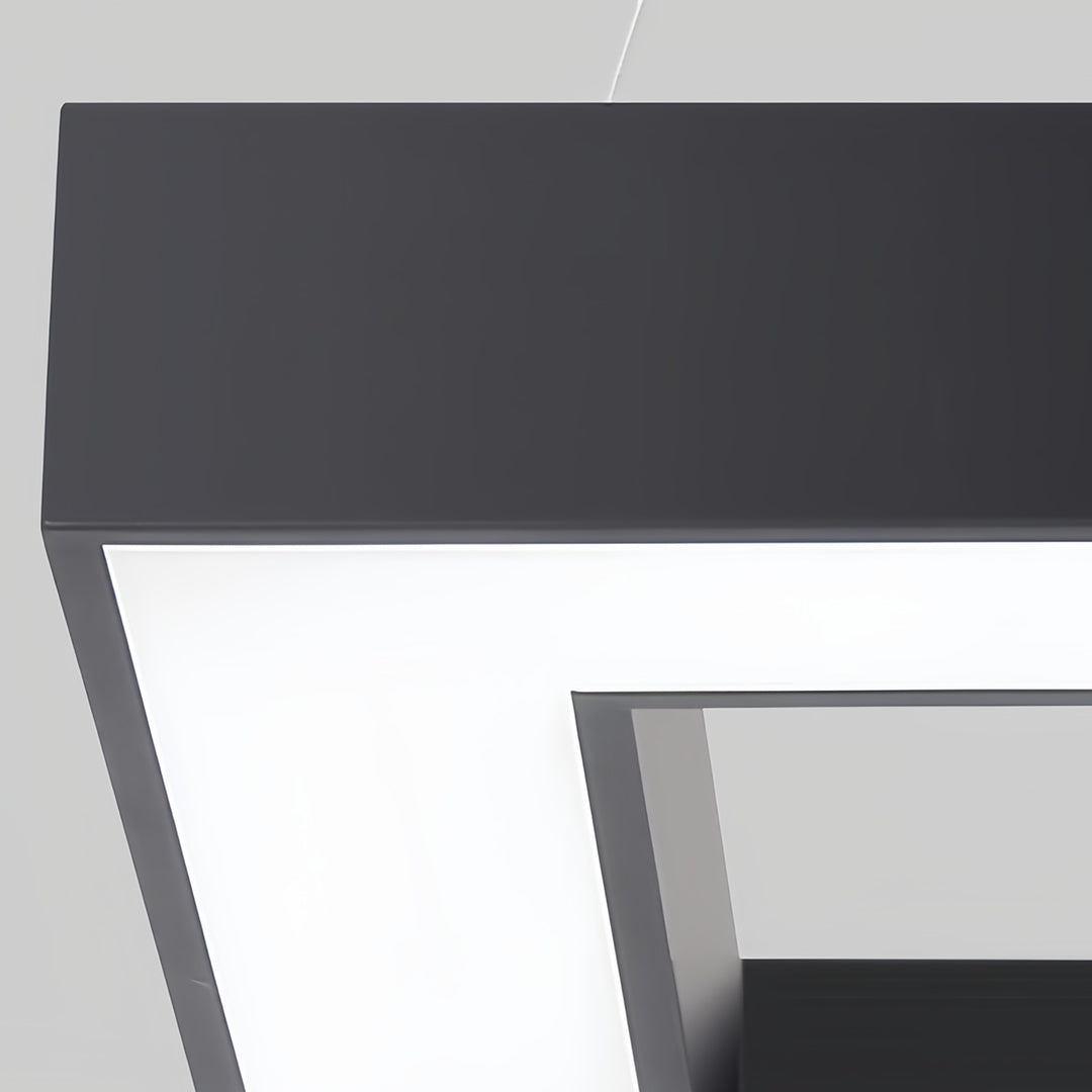 Contemporary Black LED Multi-Diamond Chandelier Ceiling Light