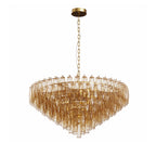Luxury Multi-Head Glass Pendant Chandelier for Elegant Ceilings