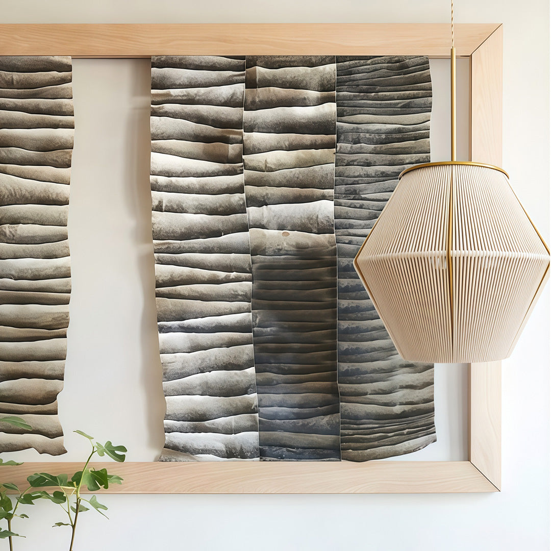 Japanese-Inspired Braided Hemp Rope Pendant Light