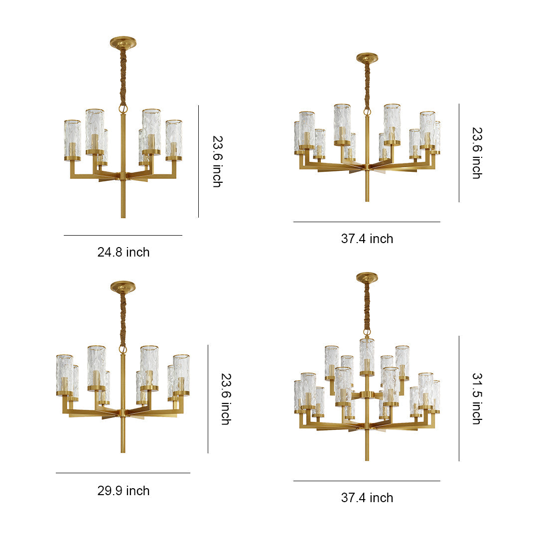 Modern Minimalist Glass Island Chandelier - Luxury Ceiling Light