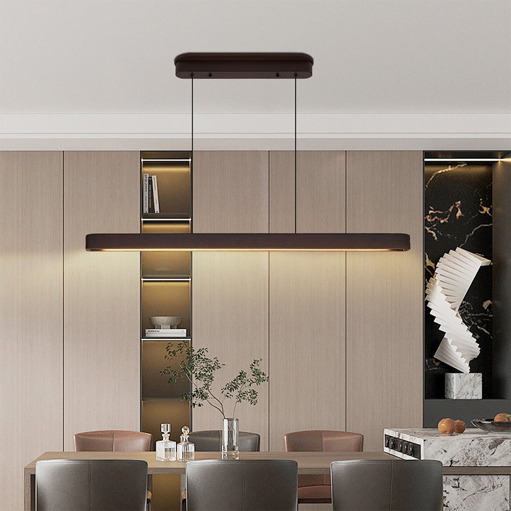 Japanese Minimalist Linear Pendant Light for Island Ceilings