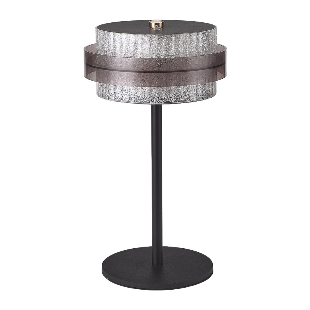 Vintage Iron Frame Table Lamp with PS Lampshade