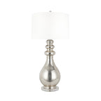 Polished Silver Modern Table Lamp - Unique Home Decor Accent