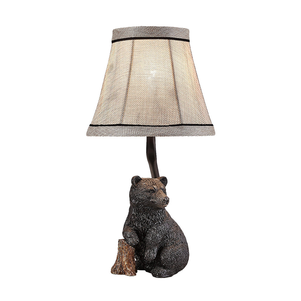 Elegant Bear Resin Table Lamp - European-Style Decorative Light