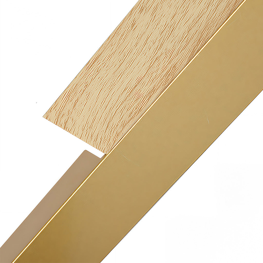 Nordic Minimalist Gold Iron Linear LED Wall Lamp with White Acrylic Shade