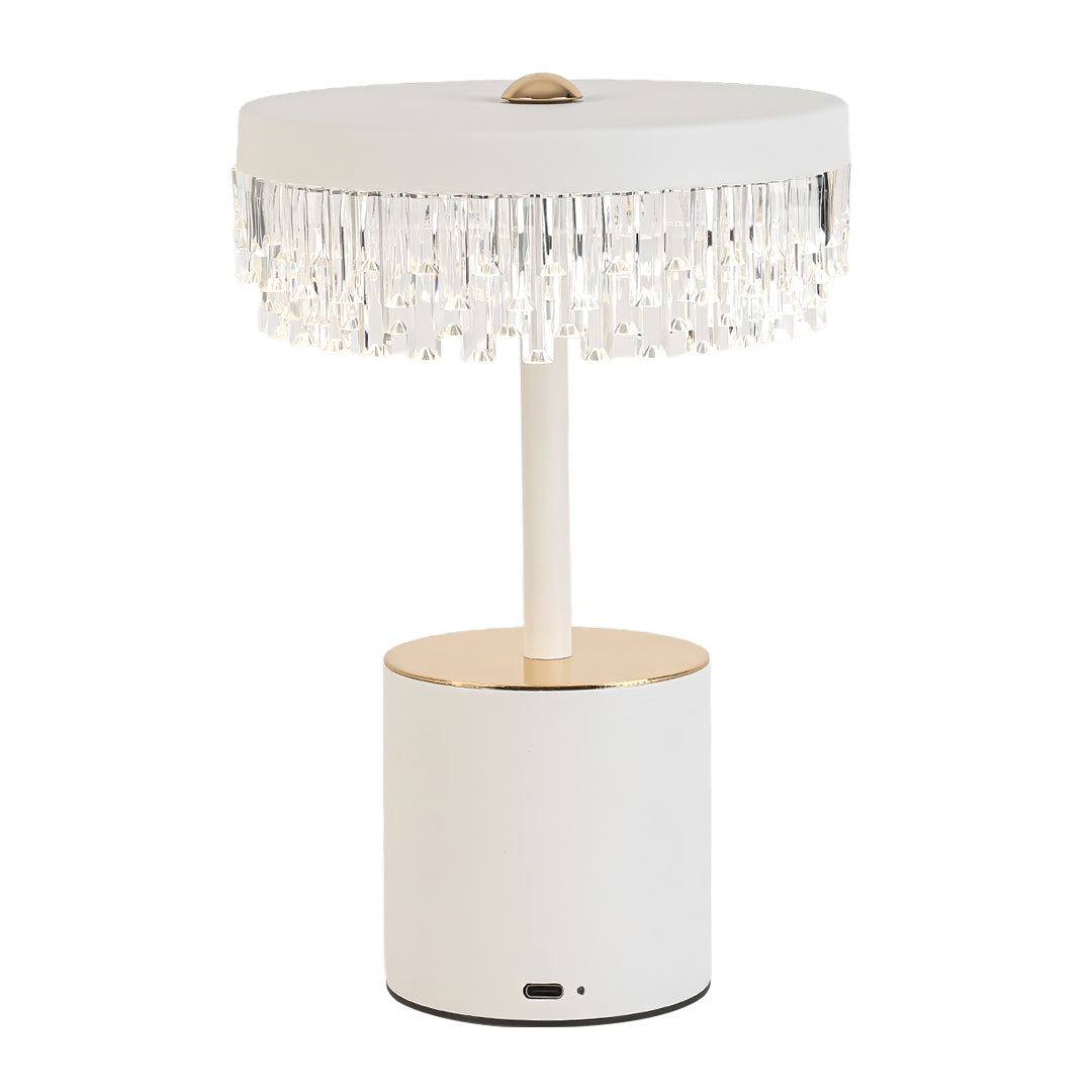 Minimalist Fringe Table Lamp with USB Charging