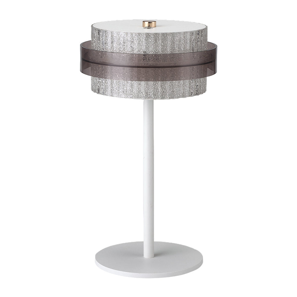 Vintage Iron Frame Table Lamp with PS Lampshade