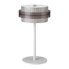 Vintage Iron Frame Table Lamp with PS Lampshade