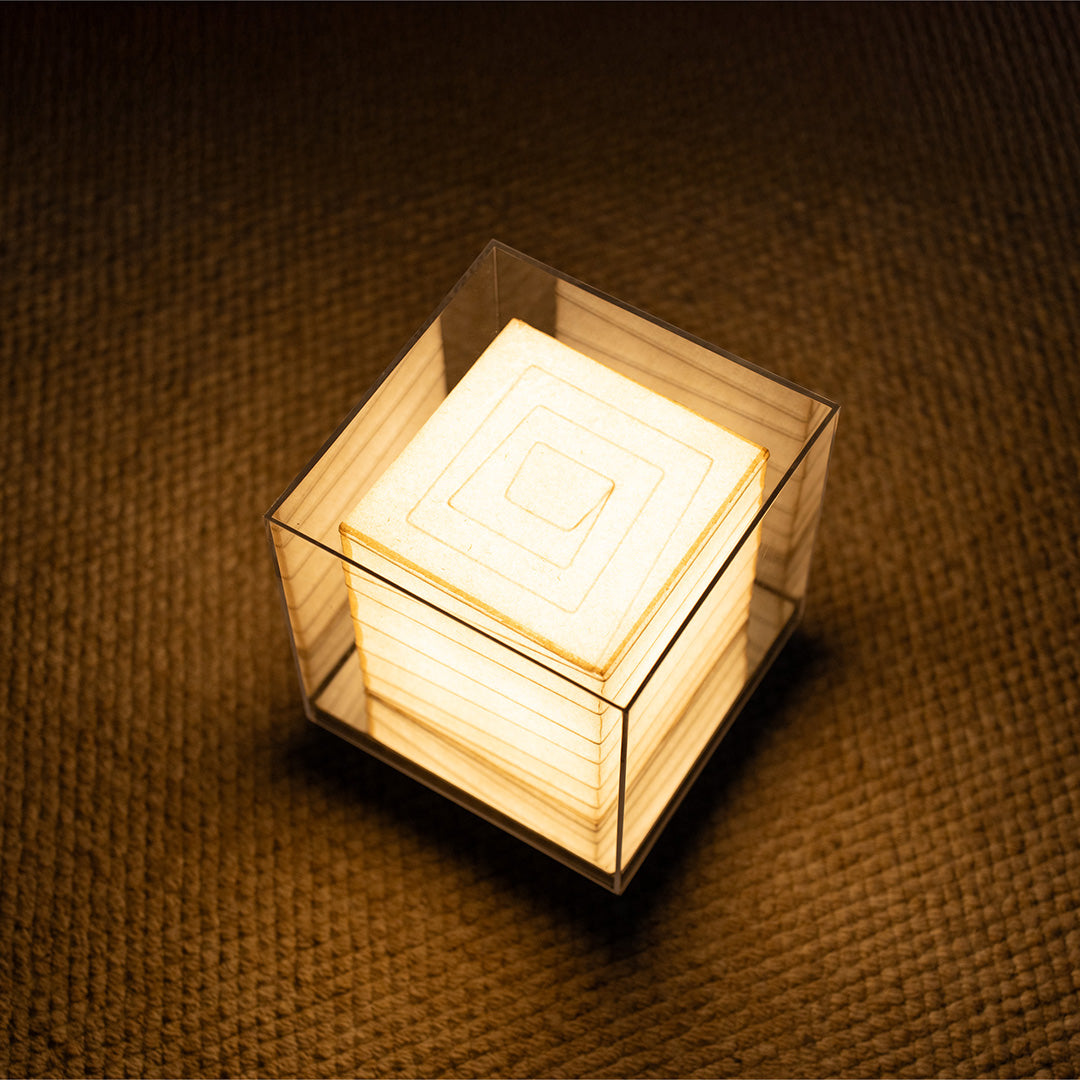 Premium Japanese Wabi-Sabi Paper Table Lamp - Ambient Lighting