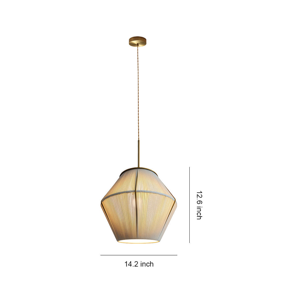 Japanese-Inspired Braided Hemp Rope Pendant Light