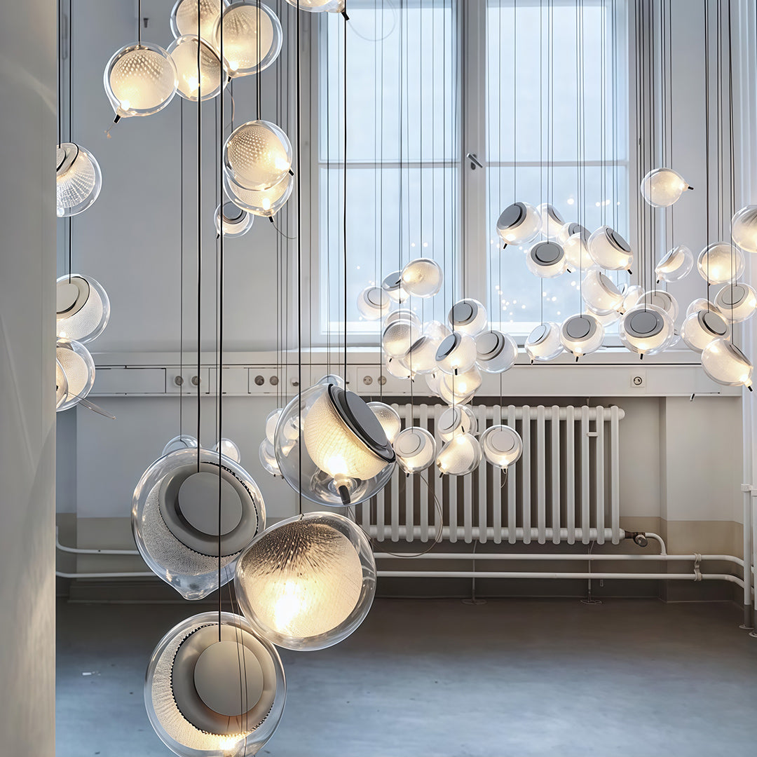 Nordic Glass Jellyfish Pendant Light - Premium Ceiling Fixture