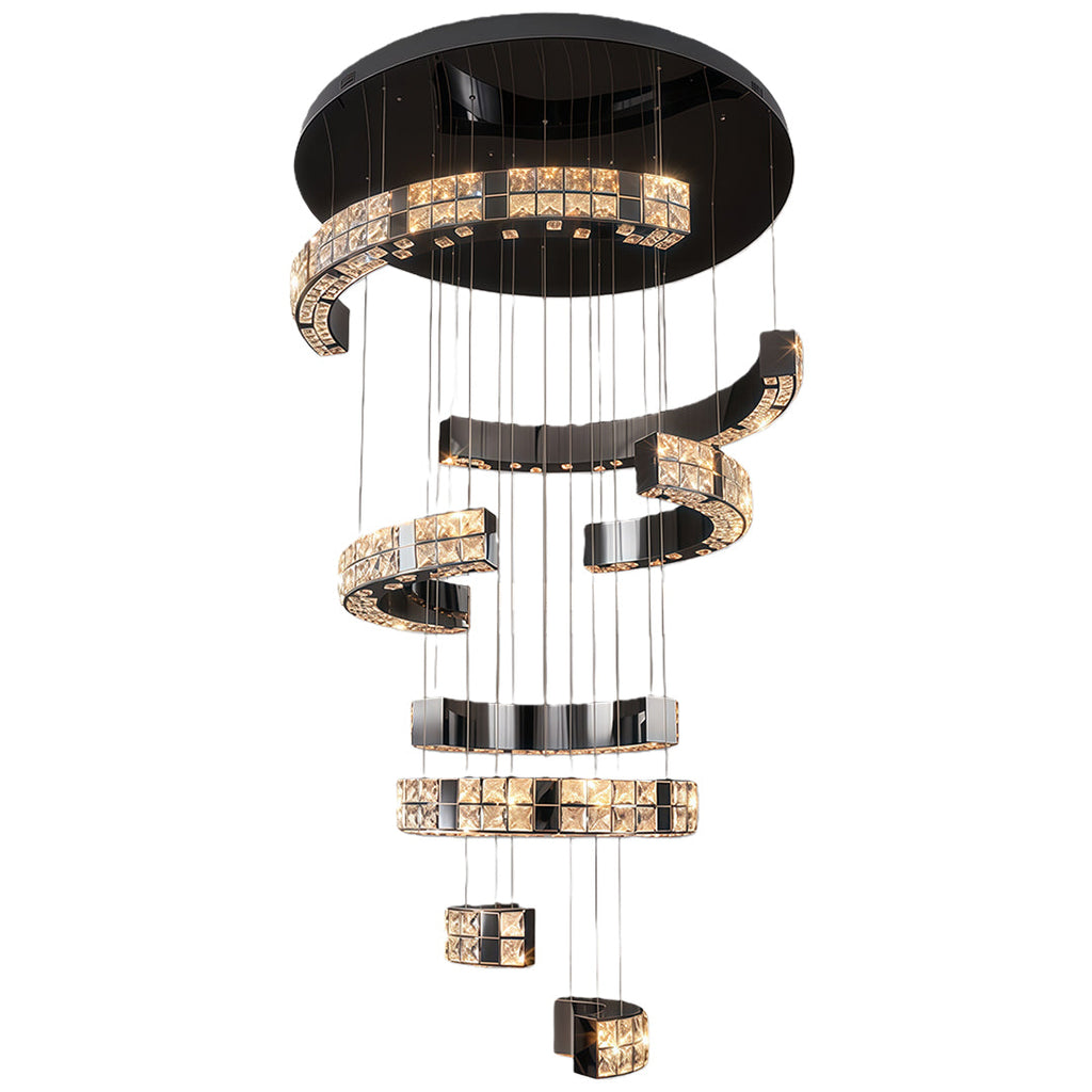 Modern Minimalist K9 Crystal Ceiling Chandelier