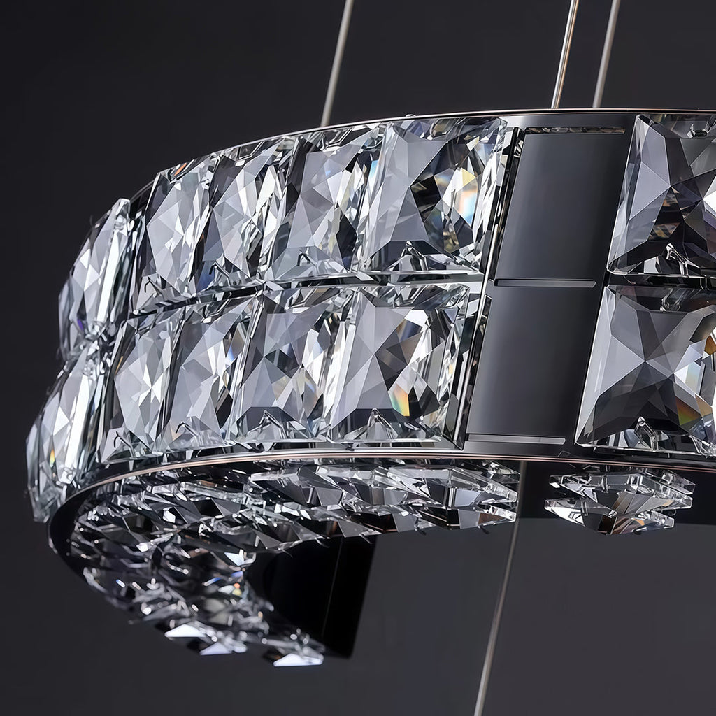 Modern Minimalist K9 Crystal Ceiling Chandelier