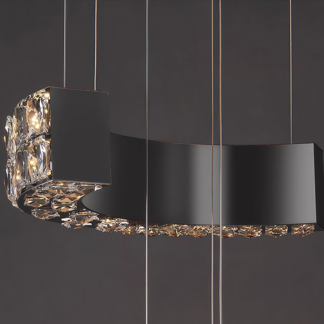Modern Minimalist K9 Crystal Ceiling Chandelier