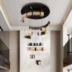 Modern Minimalist K9 Crystal Ceiling Chandelier