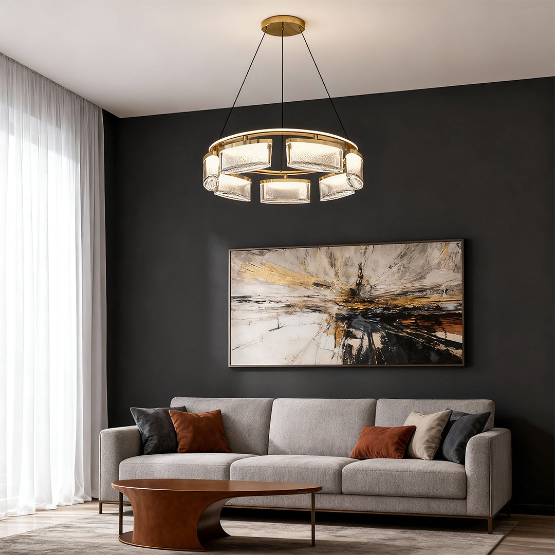 Luxury Modern Crystal Chandelier Ceiling Light - Aluminum Design