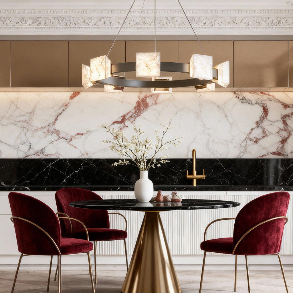 Modern Luxury Cloud Stone Chandelier for Kitchen Island
