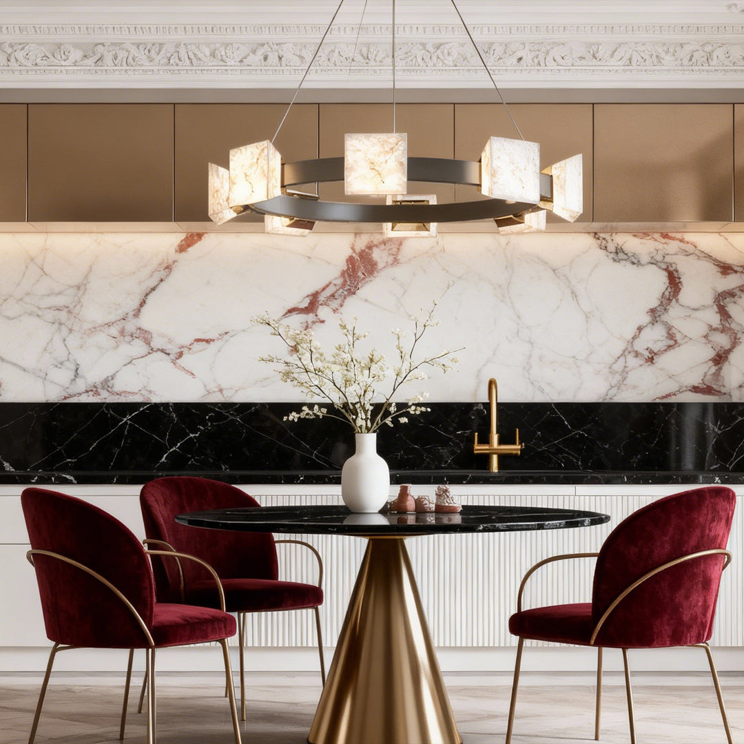 Modern Luxury Cloud Stone Chandelier for Kitchen Island