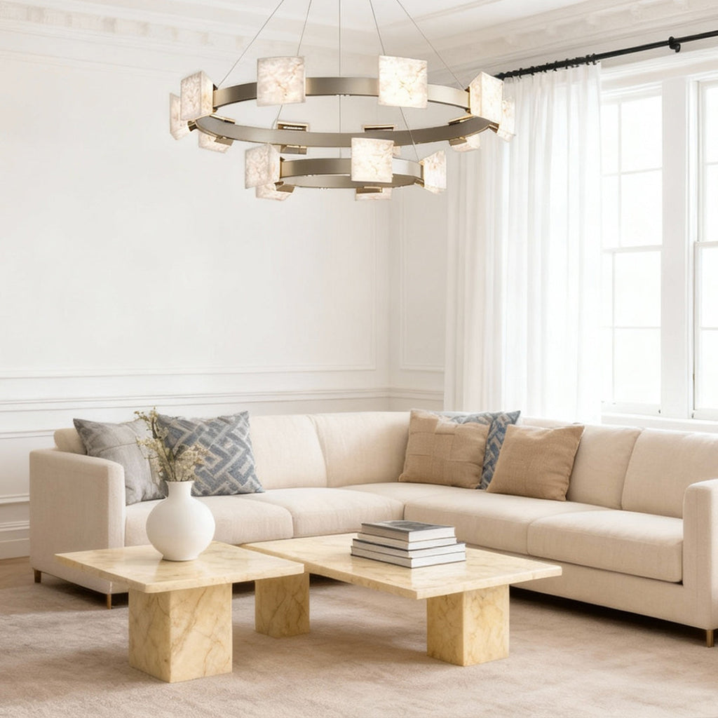 Modern Luxury Cloud Stone Chandelier for Kitchen Island