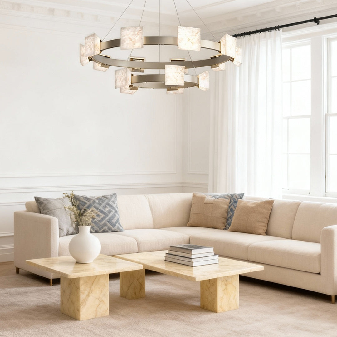 Modern Luxury Cloud Stone Chandelier for Kitchen Island