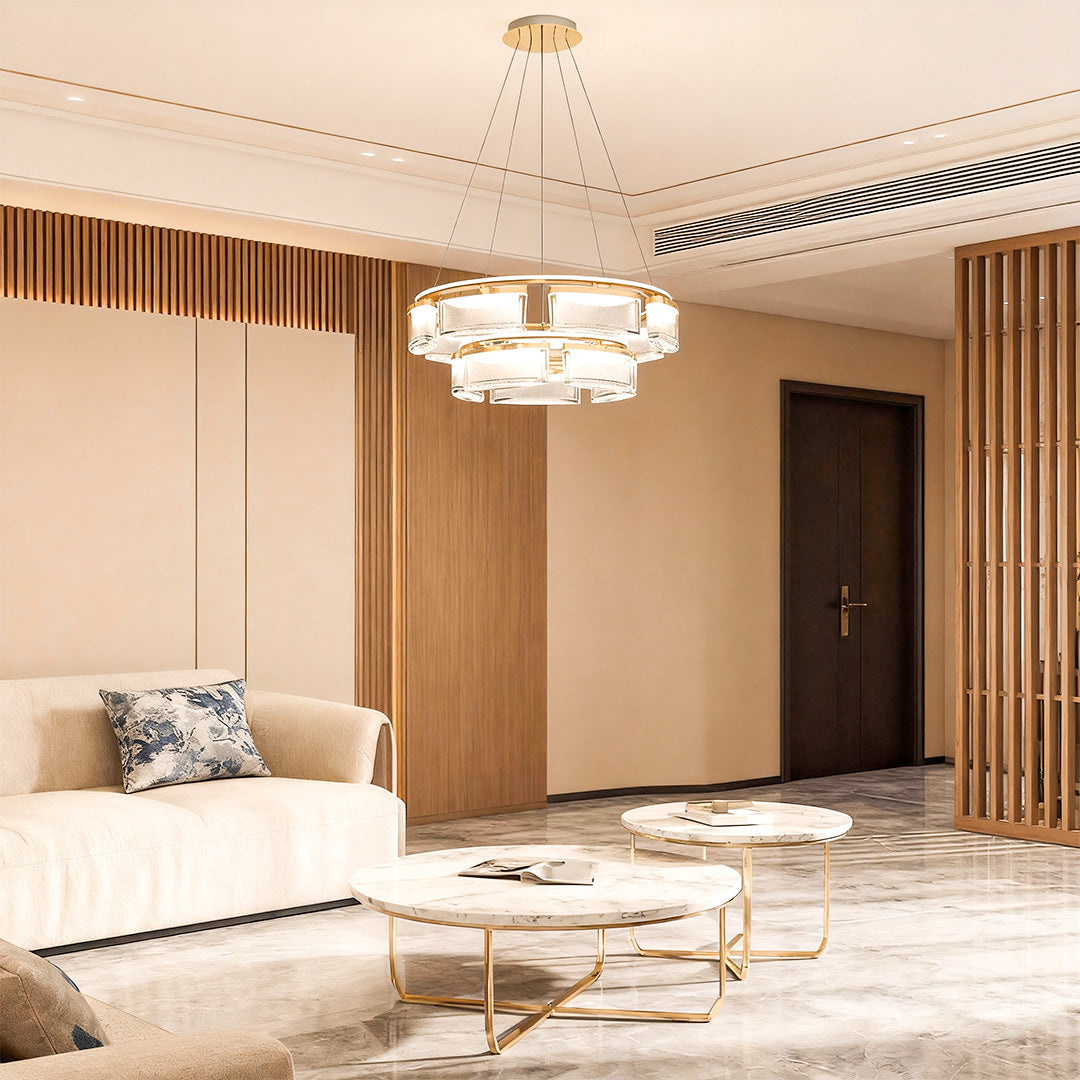 Luxury Modern Crystal Chandelier Ceiling Light - Aluminum Design