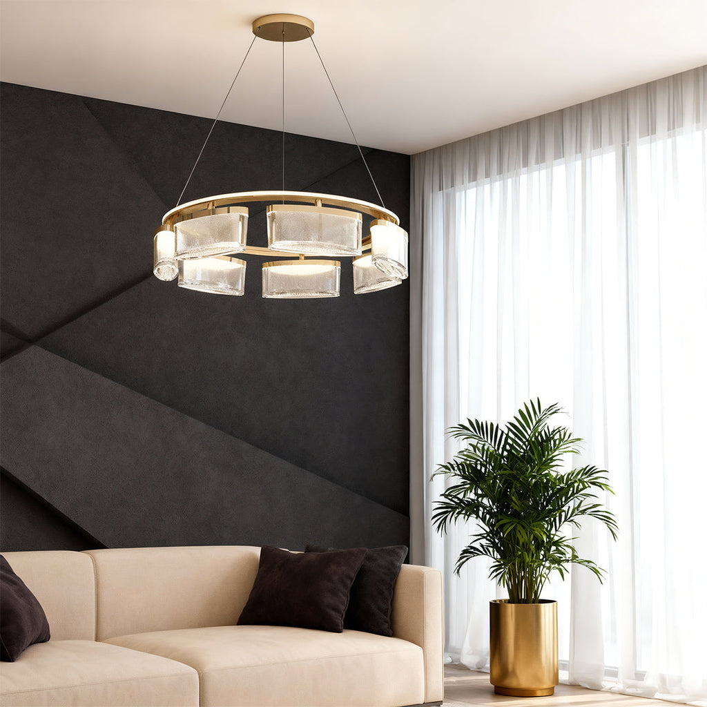 Luxury Modern Crystal Chandelier Ceiling Light - Aluminum Design
