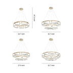 Luxury Modern Crystal Chandelier Ceiling Light - Aluminum Design
