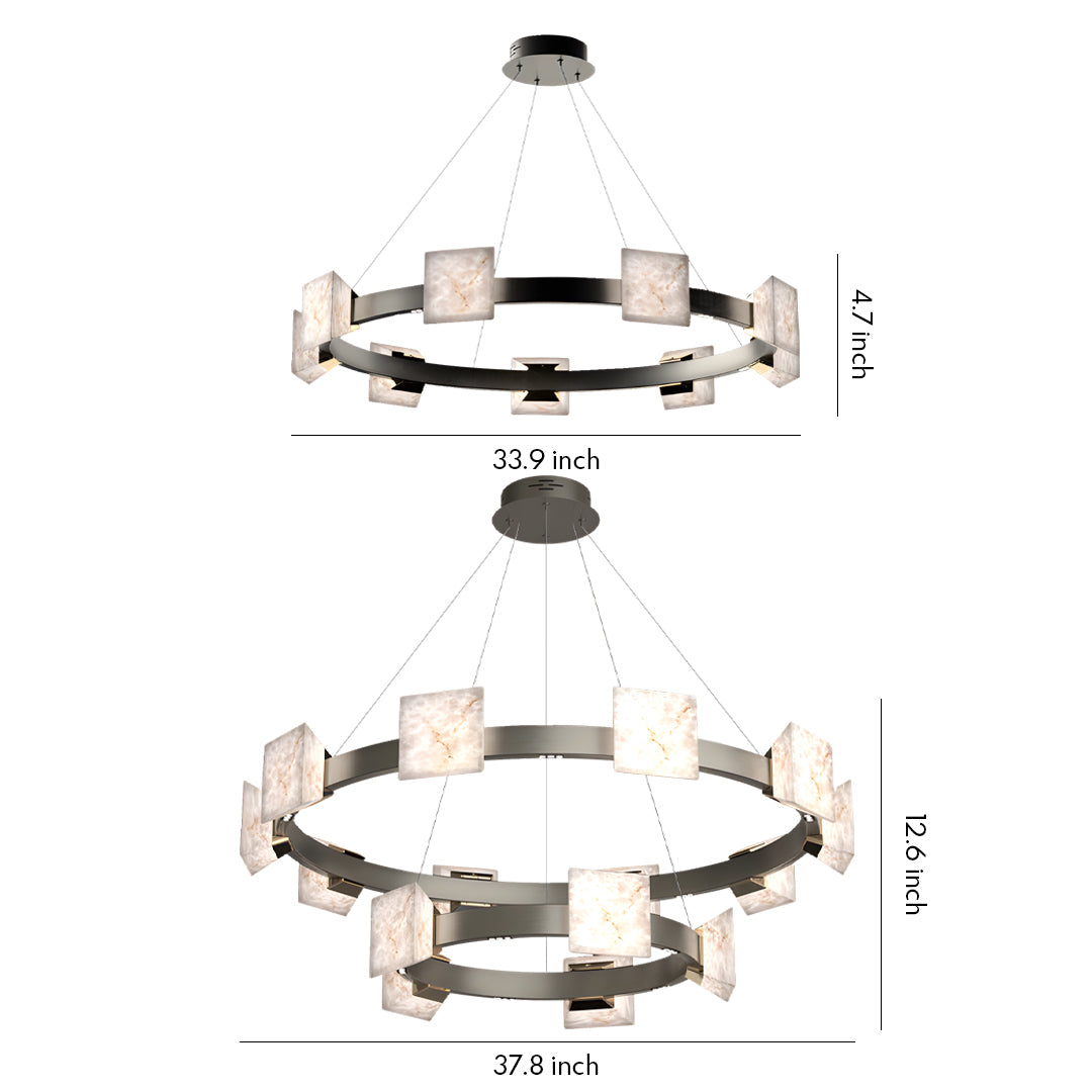 Modern Luxury Cloud Stone Chandelier for Kitchen Island