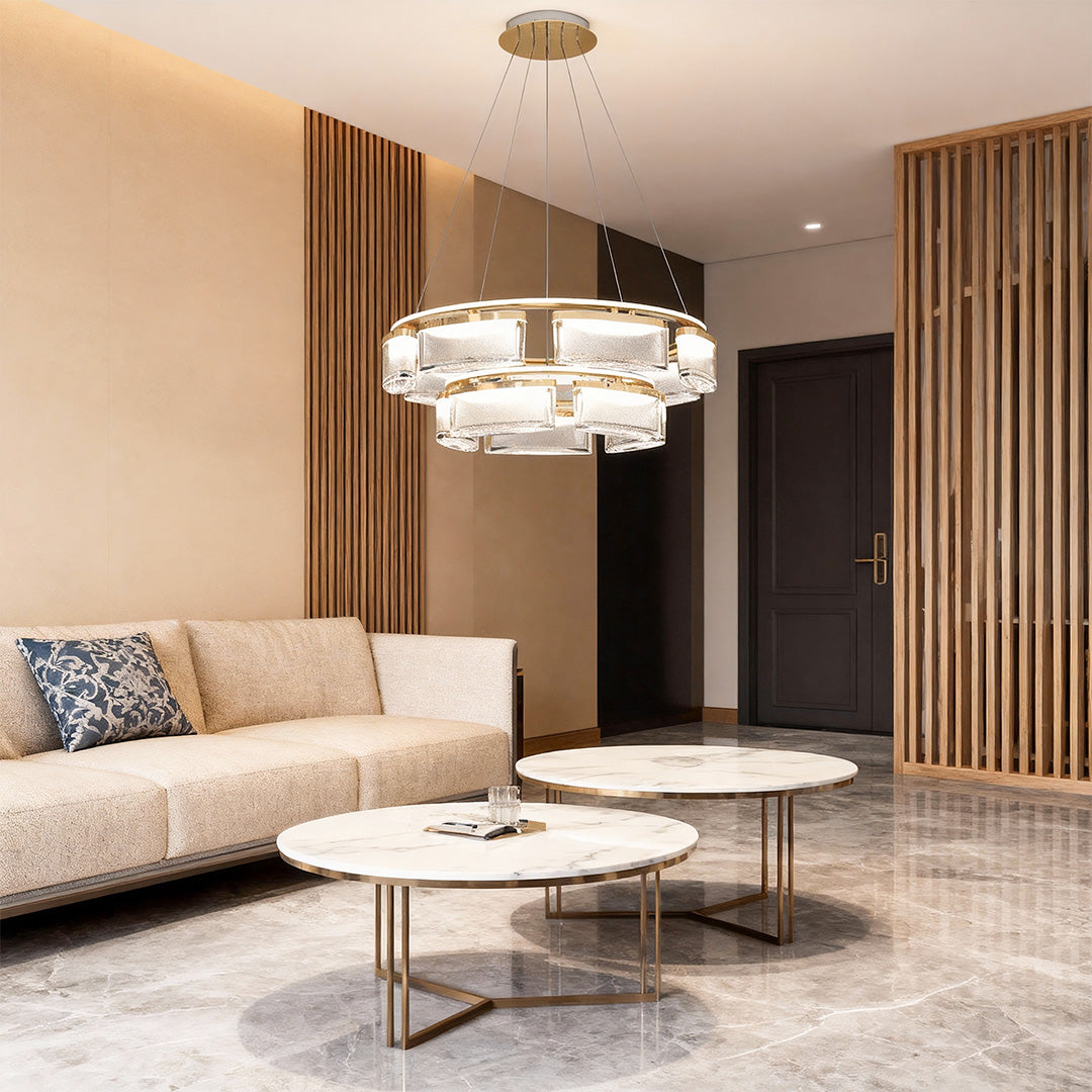 Luxury Modern Crystal Chandelier Ceiling Light - Aluminum Design