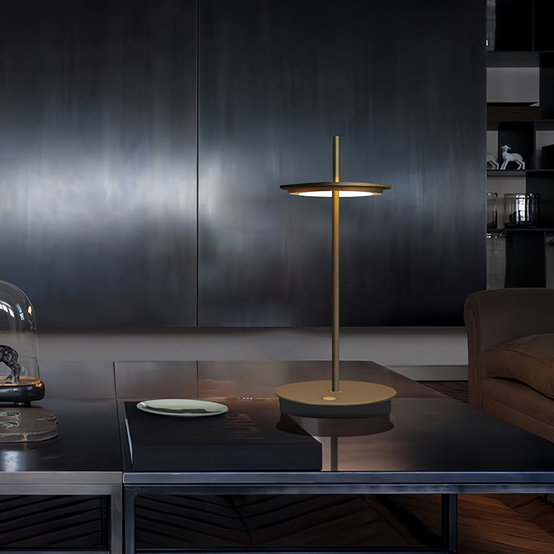 Modern Cordless Dimmable Metal Table Lamps - Portable Buffet Lighting