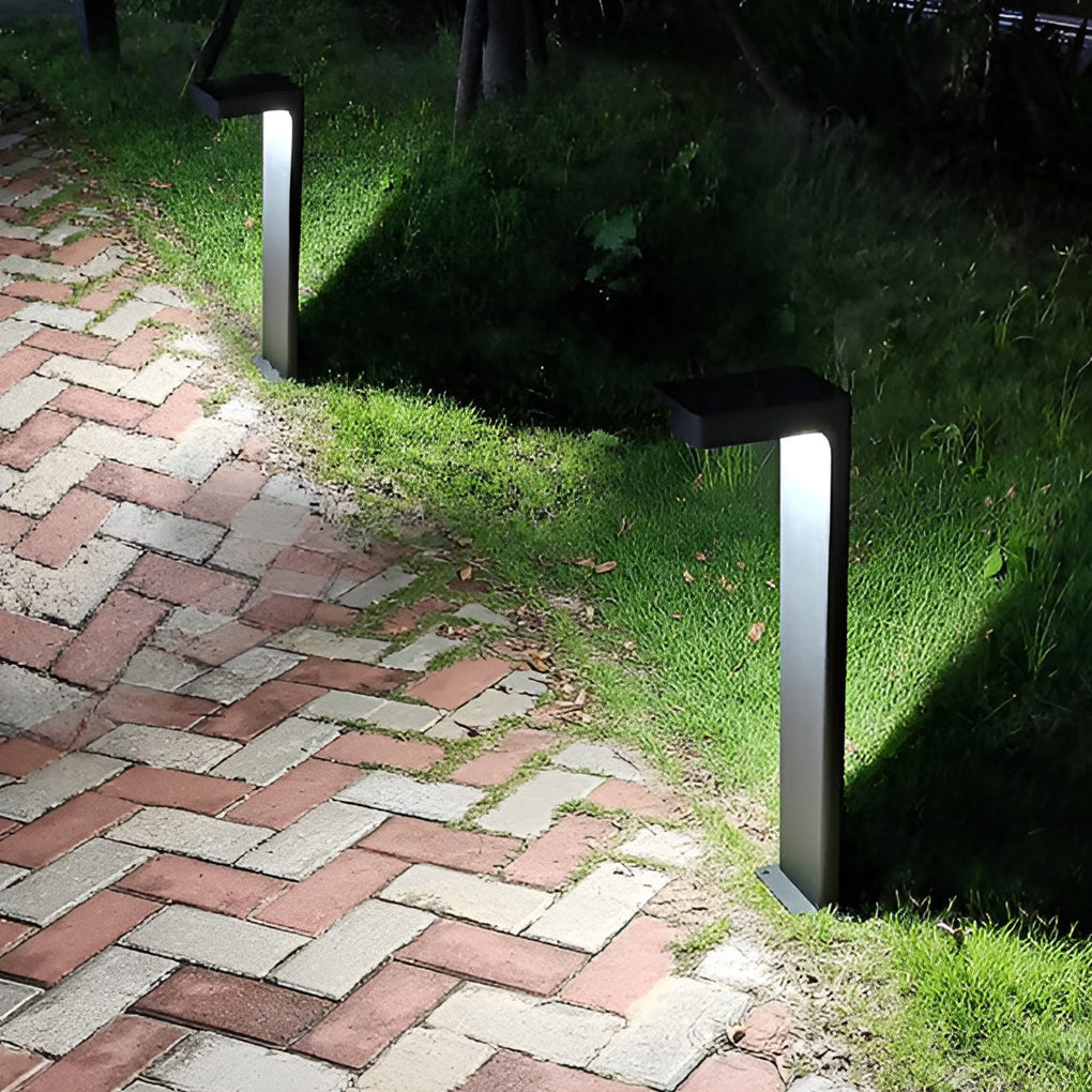 Modern L-Shaped Metal Landscape Path Light for Outdoor Use