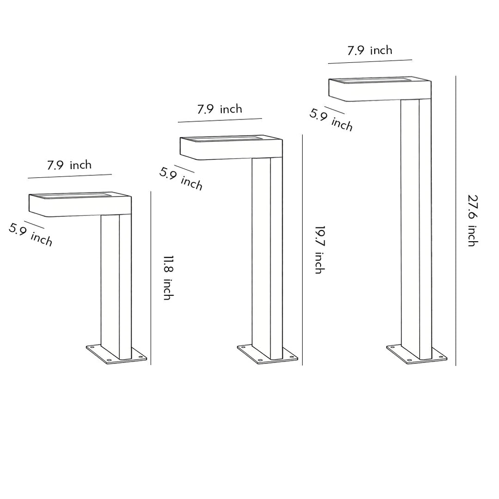 Modern L-Shaped Metal Landscape Path Light for Outdoor Use