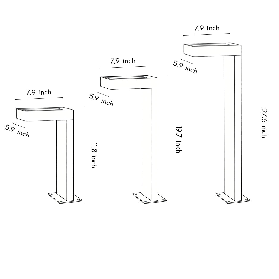 Modern L-Shaped Metal Landscape Path Light for Outdoor Use