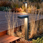 Modern L-Shaped Metal Landscape Path Light for Outdoor Use