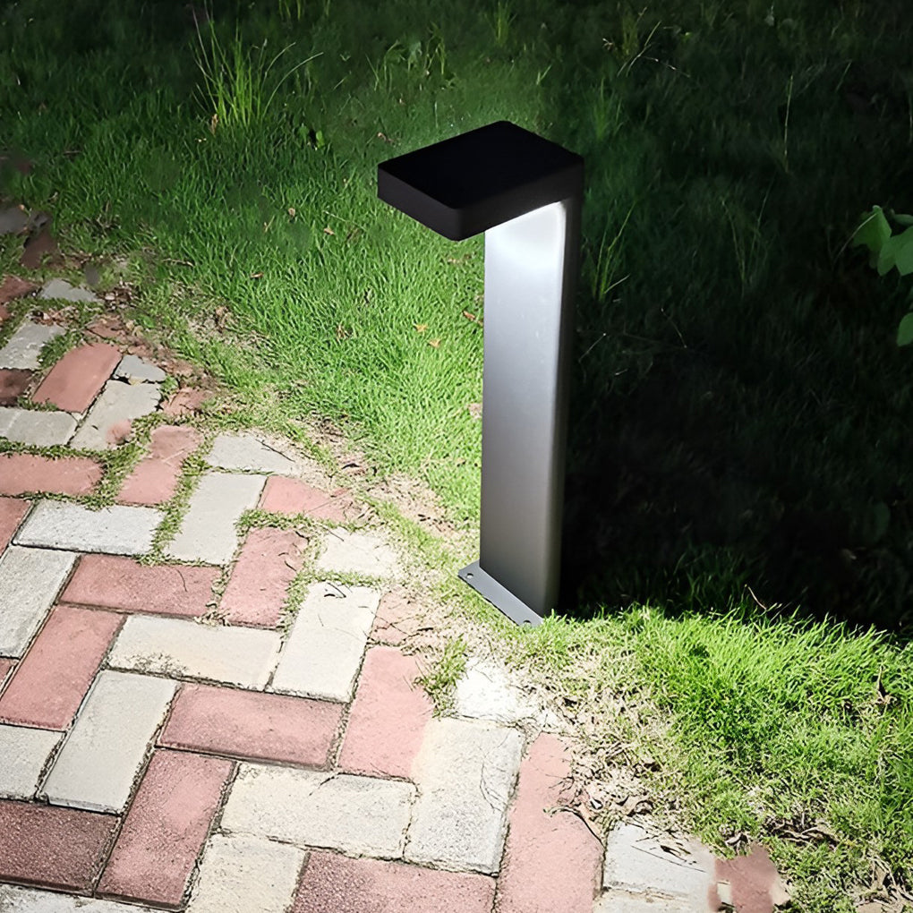 Modern L-Shaped Metal Landscape Path Light for Outdoor Use