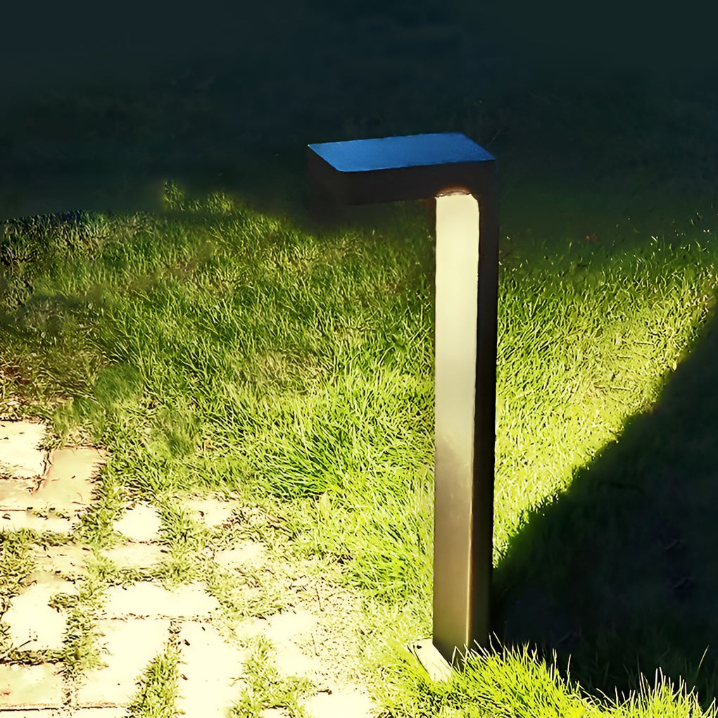 Modern L-Shaped Metal Landscape Path Light for Outdoor Use
