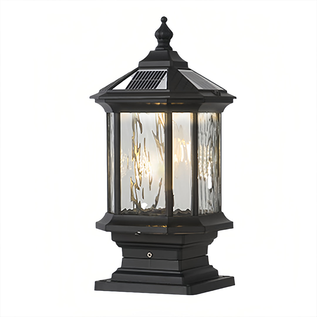 Vintage European Lantern Pillar Outdoor Light
