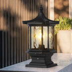 Vintage European Lantern Pillar Outdoor Light
