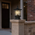 Vintage European Lantern Pillar Outdoor Light